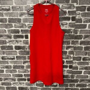 Abercrombie YPB neoKNIT On The Go Unlined Mini Dress red pockets